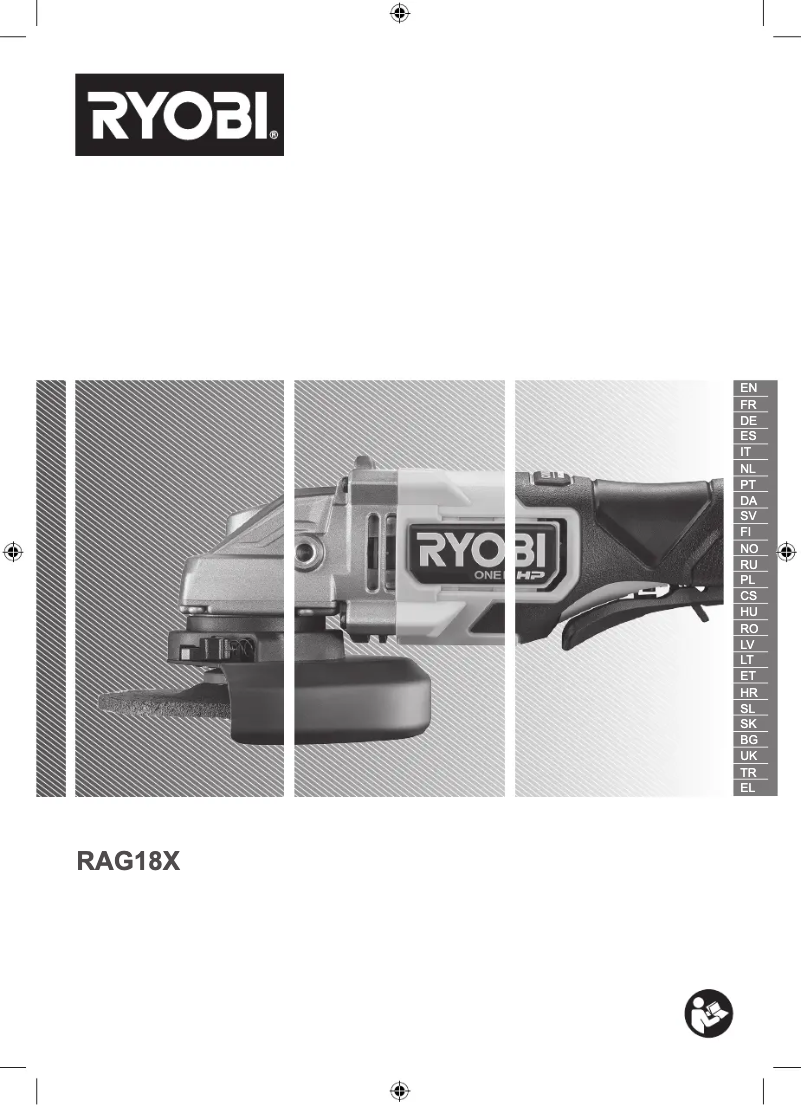 Page 1 de la notice Manuel utilisateur RYOBI One+ RAG18X