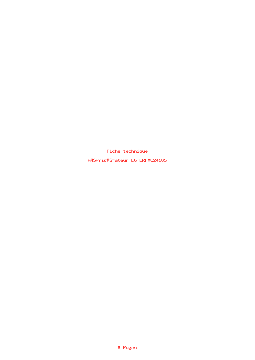 Image de la première page du manuel de l'appareil LRFXC2416S
