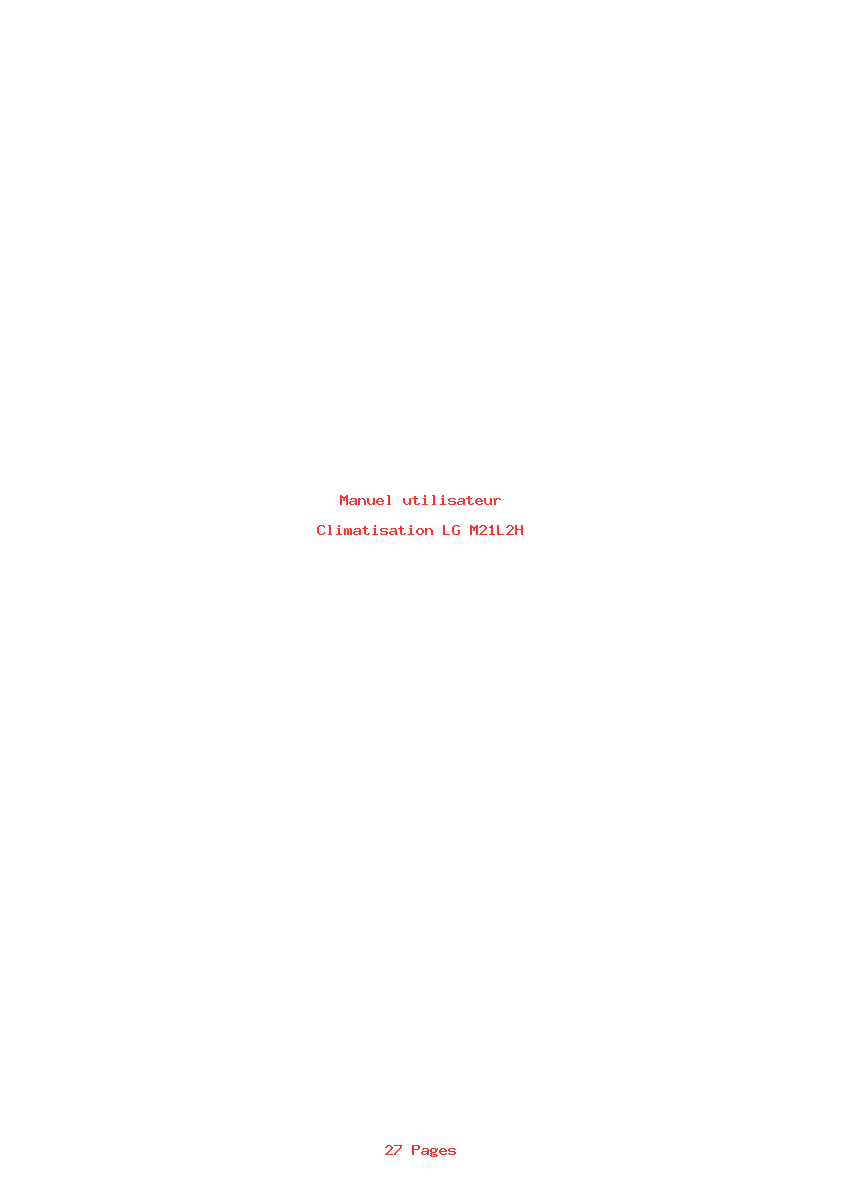 Page 1 de la notice Manuel utilisateur LG M21L2H