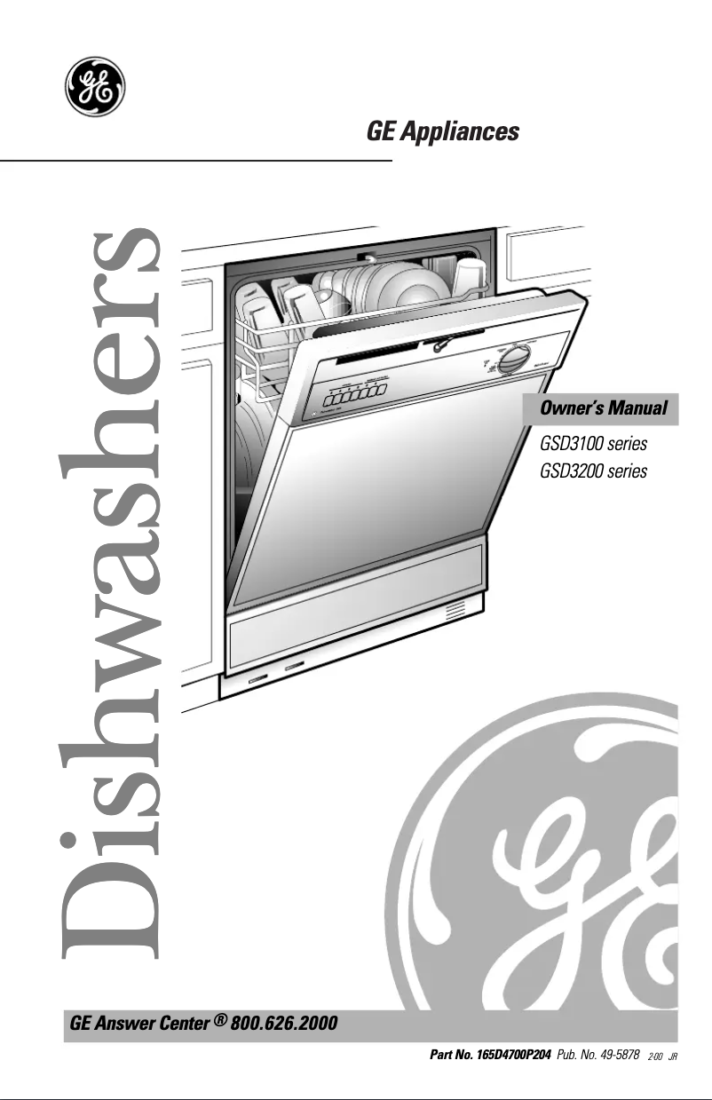 Page 1 of the manual Use and Maintenance Manual GE GSD3230FWW
