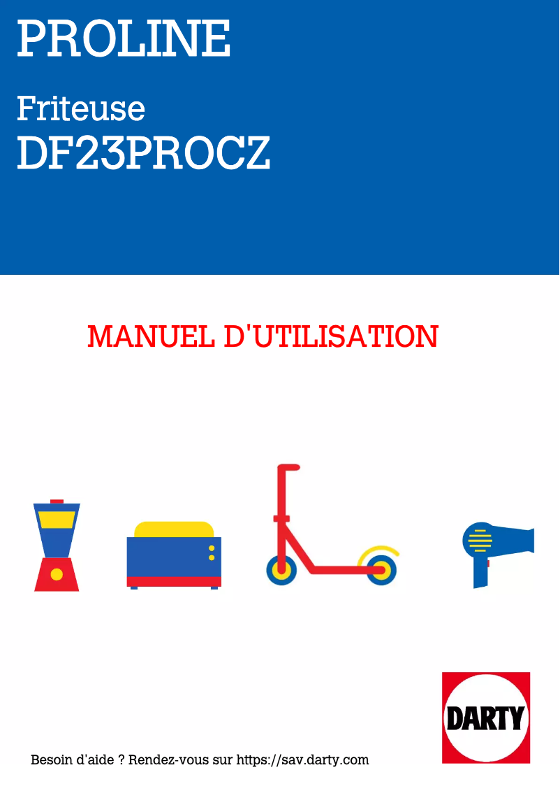 Page 1 de la notice Manuel utilisateur Proline DF23PROCZ