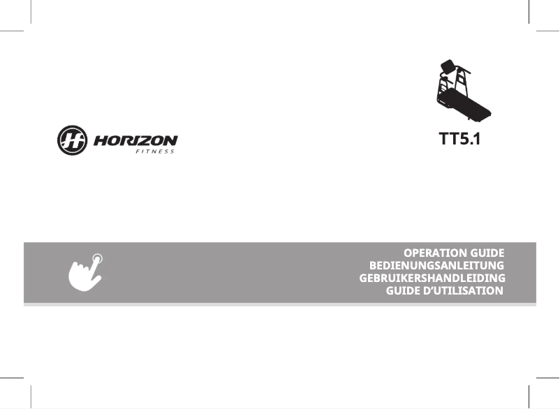 Page 1 de la notice Manuel utilisateur Horizon Fitness TT5.1