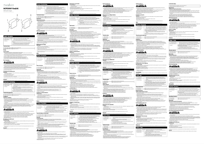 Page 1 de la notice Manuel utilisateur Nedis WCPD30W110BK