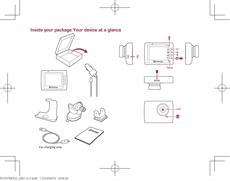 Page 1 de la notice Guide de démarrage rapide Prestigio RoadRunner 522