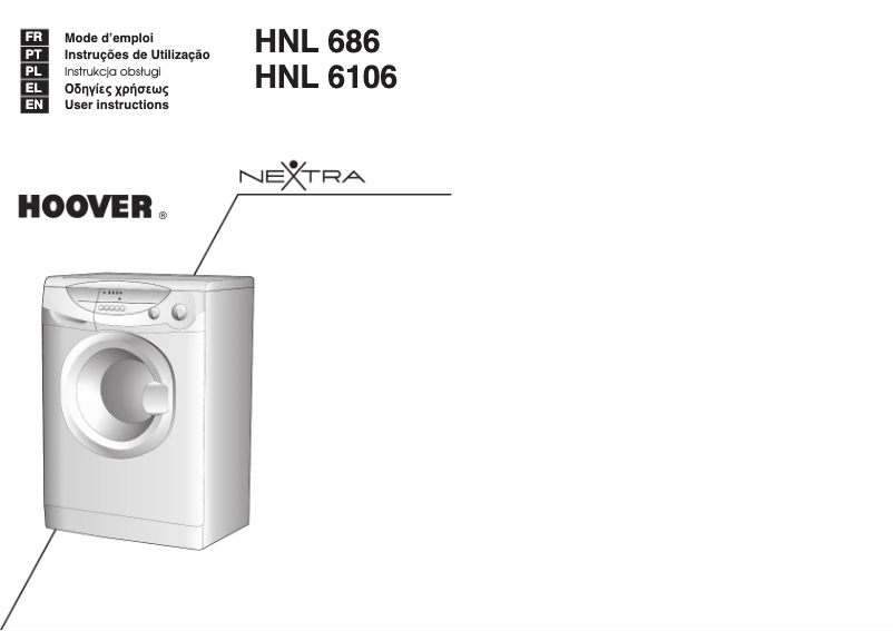 Page 1 de la notice Manuel utilisateur Hoover HNL 6106 -37S