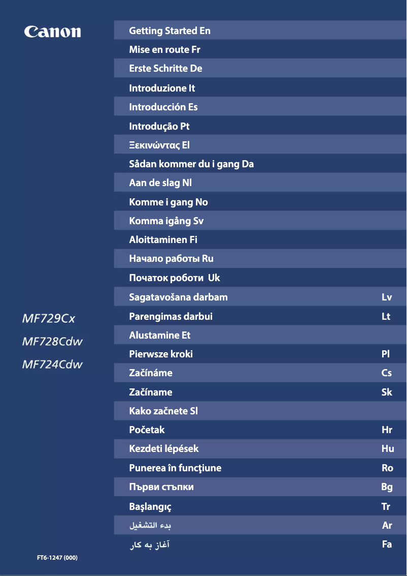 Page 1 de la notice Manuel utilisateur Canon i-SENSYS MF728Cdw
