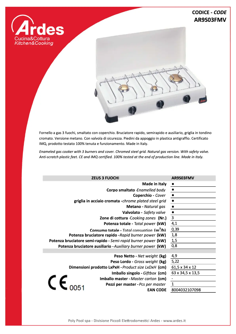 Page 1 de la notice Manuel utilisateur Ardes AR9S03F