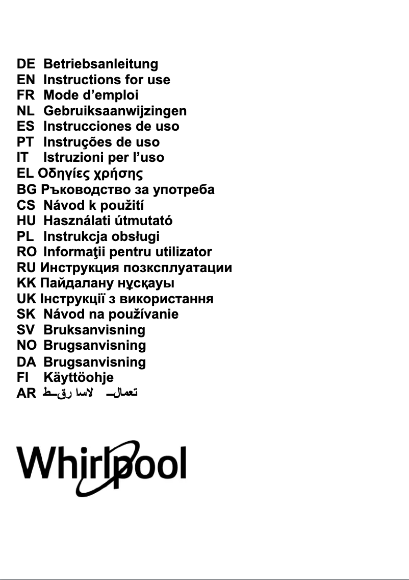 Page 1 de la notice Instructions / montage Whirlpool WHVS 93F LT BSS/1