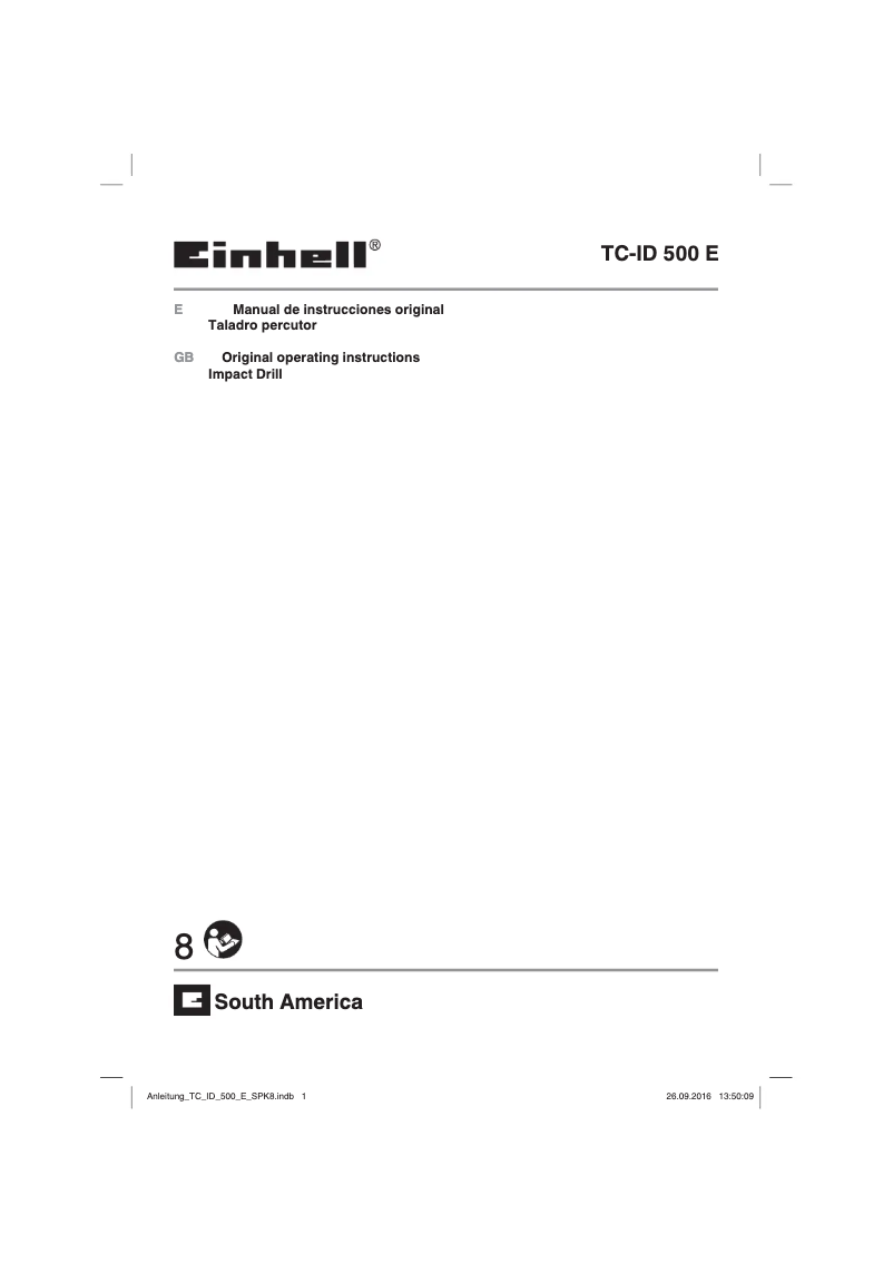 Página 1 del manual Manual de usuario Einhell TC-ID 500 E