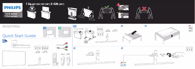 Page n°1 - Guide de démarrage rapide Philips The One 65PUS7304