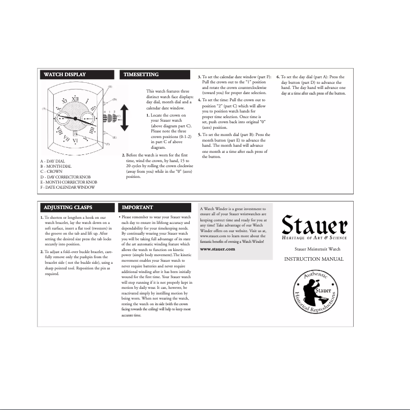 Page 1 de la notice Manuel utilisateur Stauer 20319