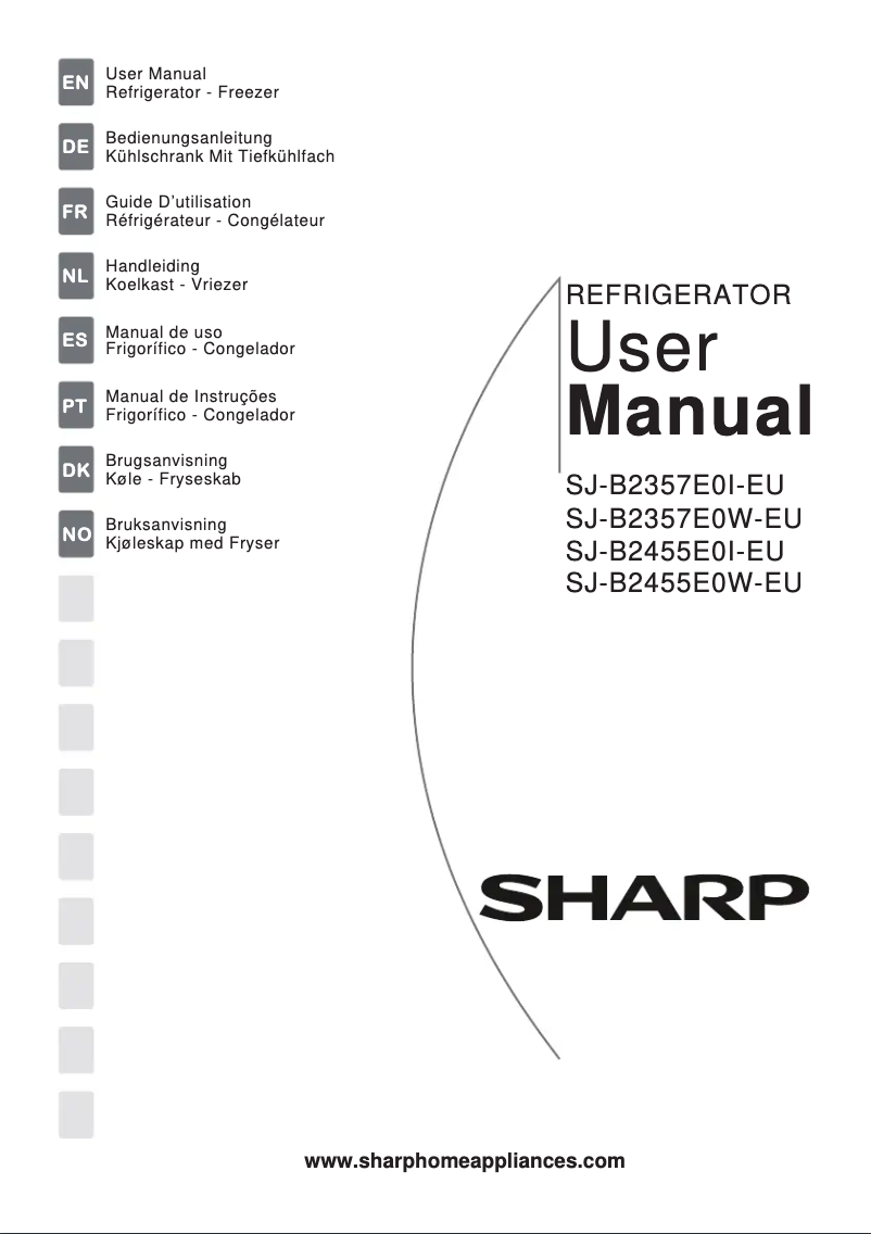 Página 1 del manual Manual de usuario Sharp SJ-B2455E0I