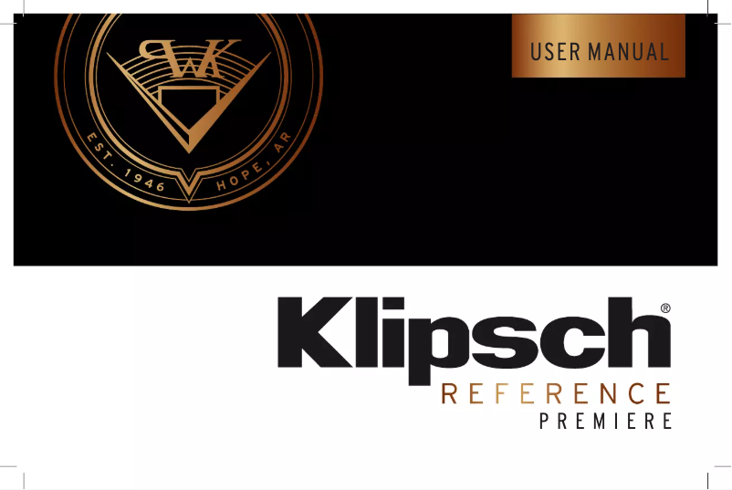 Page 1 de la notice Manuel utilisateur Klipsch Reference Premiere RP-4000F