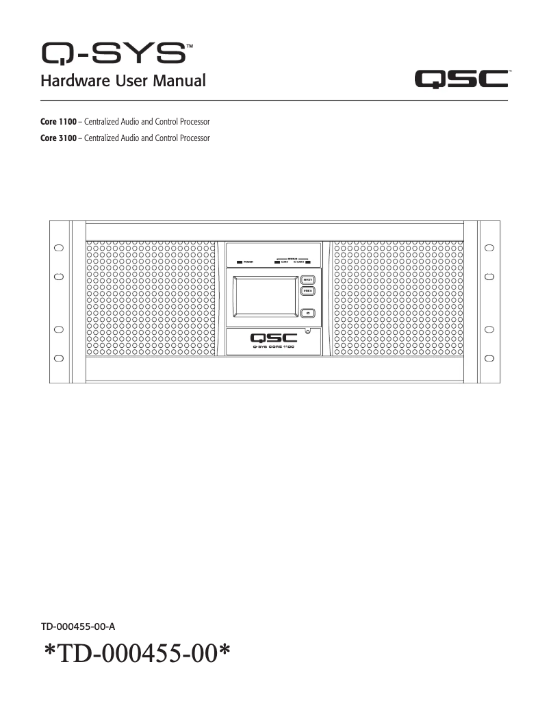 Page 1 de la notice Manuel utilisateur QSC Core 1100