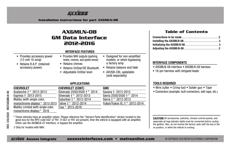 Page 1 de la notice Manuel utilisateur AXESS AXGMLN-08