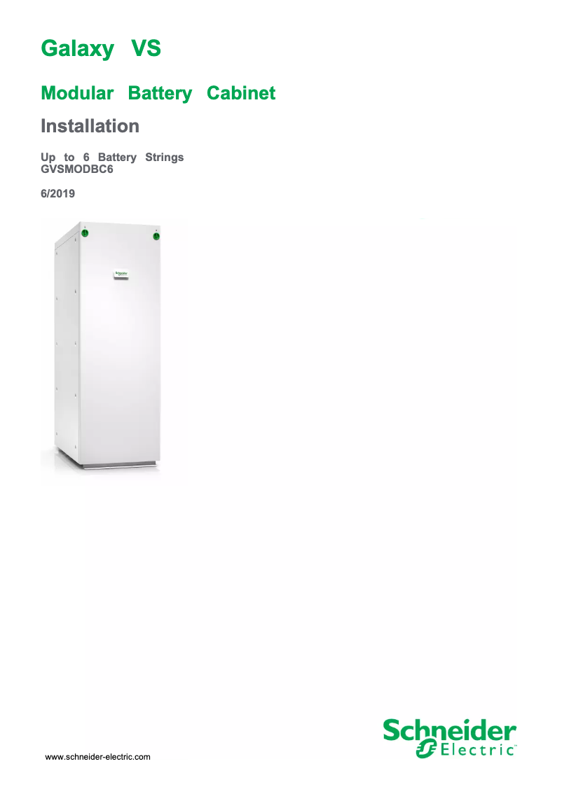 Página 1 del manual Manual de usuario APC GVSMODBC6