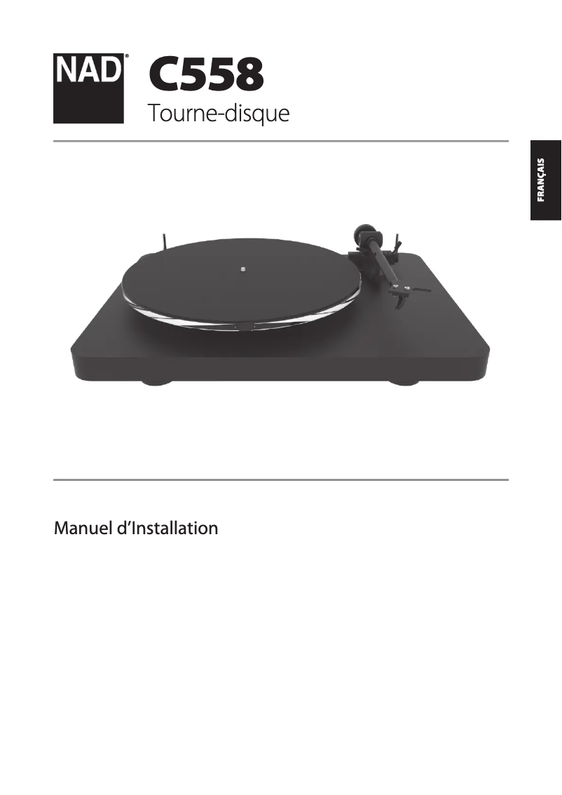 Page 1 de la notice Manuel utilisateur NAD C 558