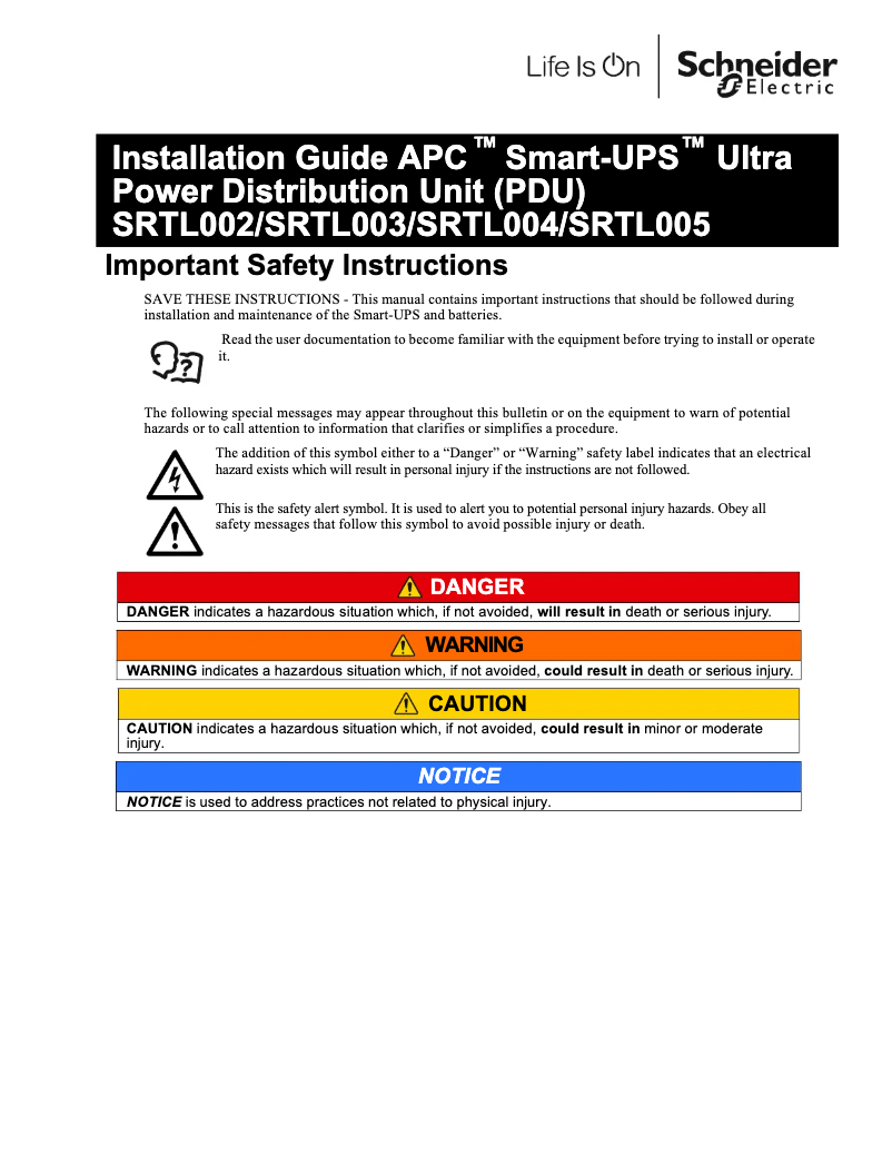 Página 1 del manual Manual de usuario APC Smart-UPS SRTL005