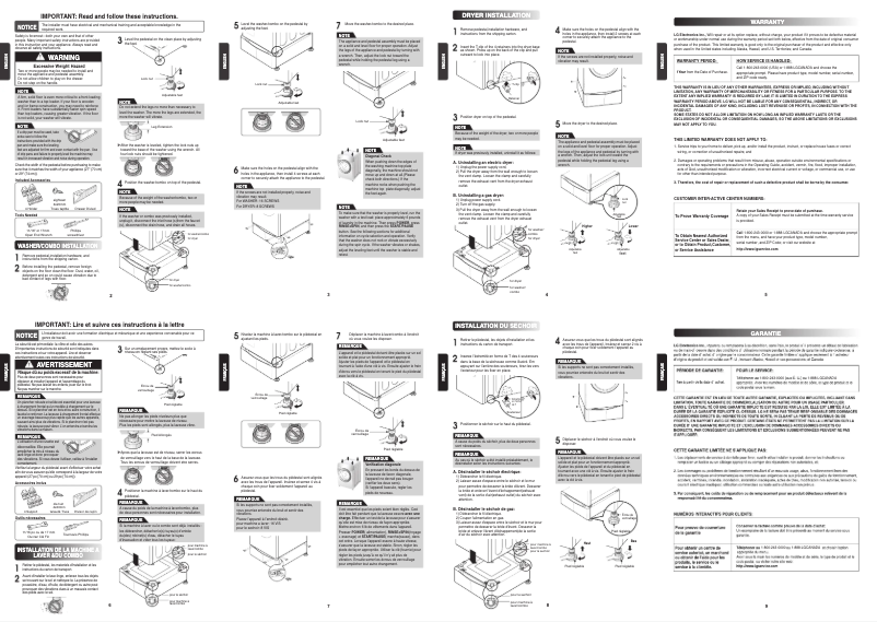 Page 1 de la notice Manuel utilisateur LG WDP5B