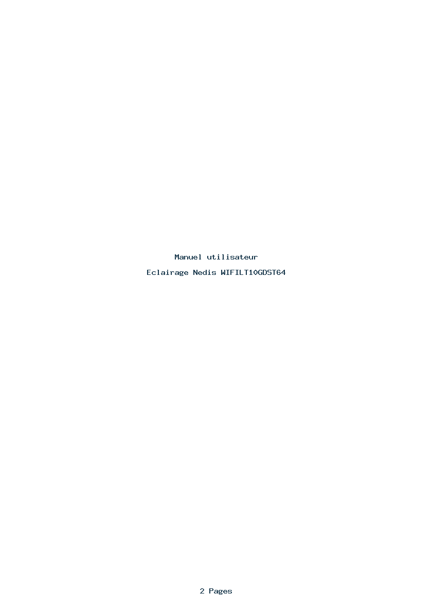 Page 1 de la notice Manuel utilisateur Nedis WIFILT10GDST64