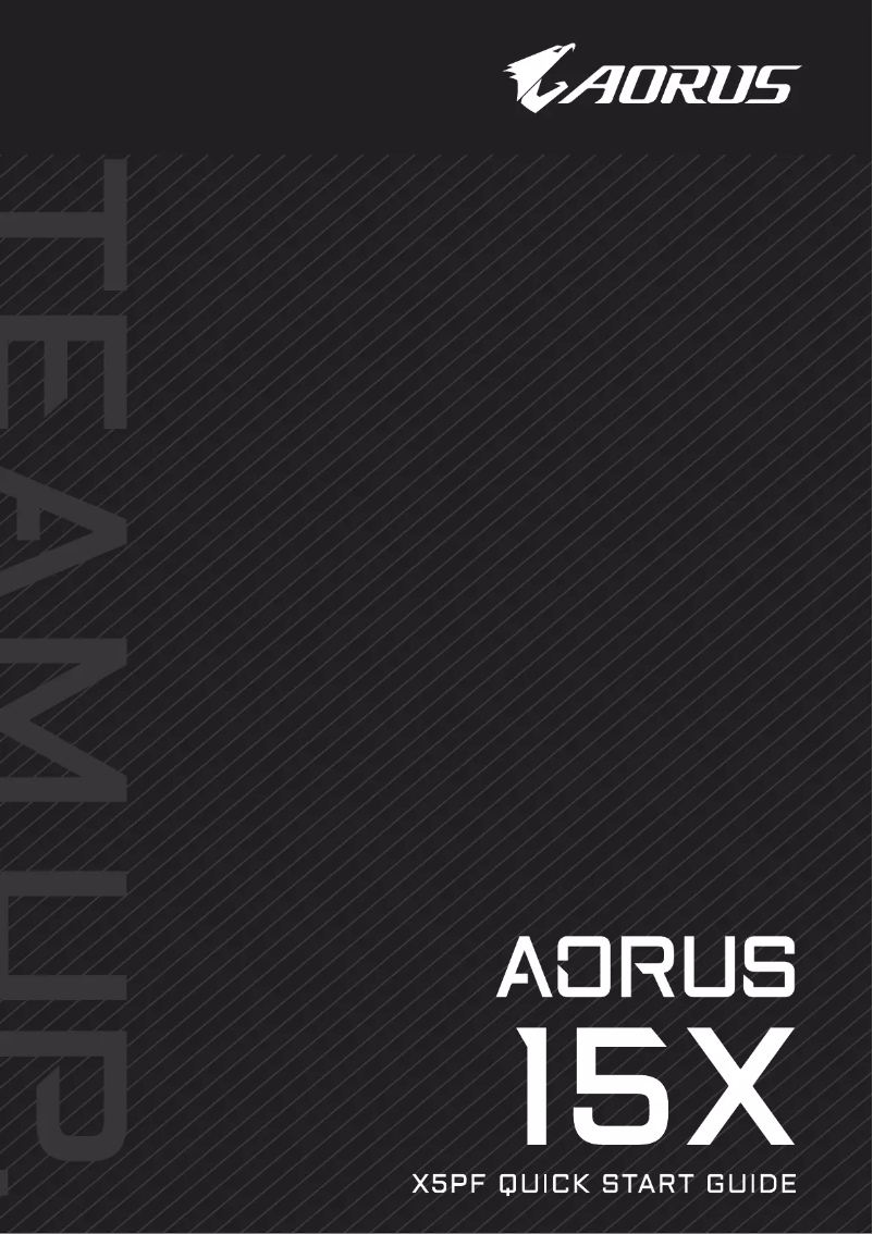 Página 1 del manual Manual de usuario Gigabyte AORUS 15X