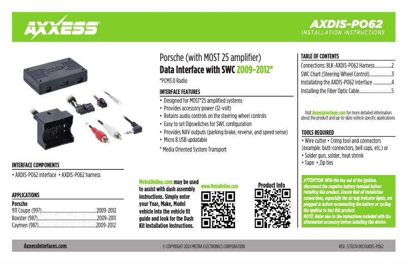 Page 1 de la notice Manuel utilisateur AXESS AXDIS-PO62