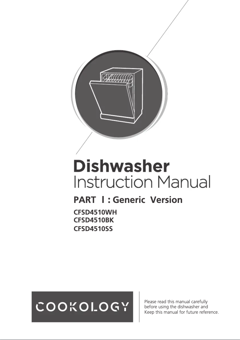 Page 1 de la notice Manuel utilisateur Cookology CFSD4510WH