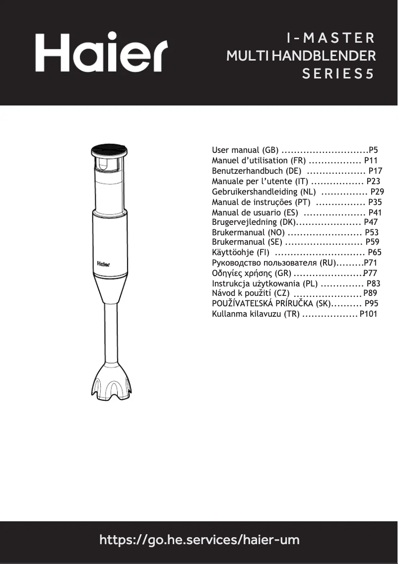 Page 1 de la notice Manuel utilisateur Haier HHB5B2 011