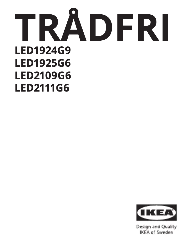 Page 1 de la notice Manuel utilisateur Ikea TRÅDFRI 805.474.64