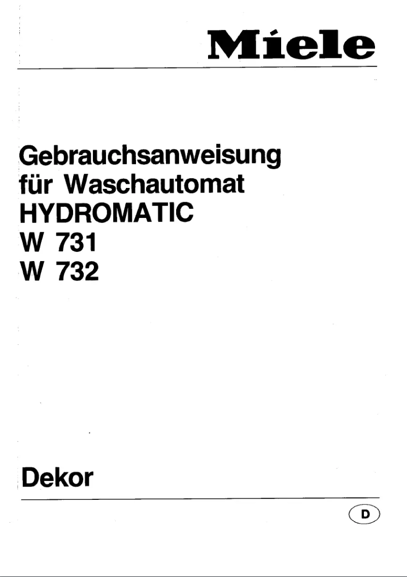 Página 1 del manual Manual de usuario Miele Novotronic W 732