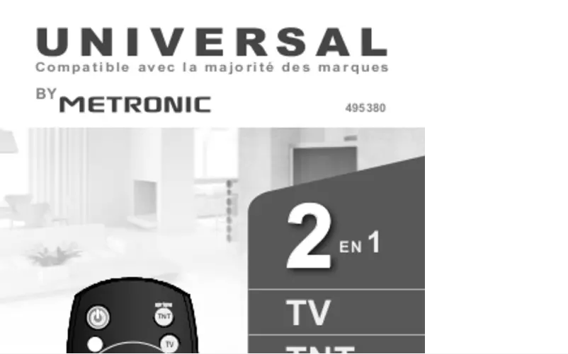 Page 1 de la notice Manuel utilisateur Metronic Zap 2 495380