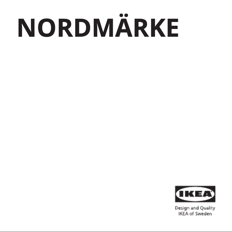Page 1 de la notice Manuel utilisateur Ikea NORDMÄRKE 304.729.89
