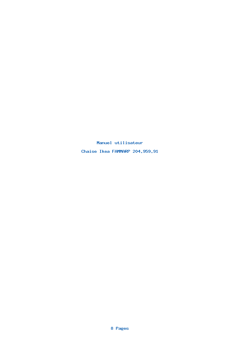 Page 1 de la notice Manuel utilisateur Ikea FAMMARP 204.959.91