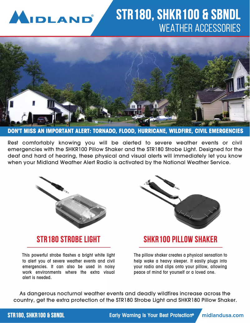 Page 1 de la notice Manuel utilisateur Midland STR180