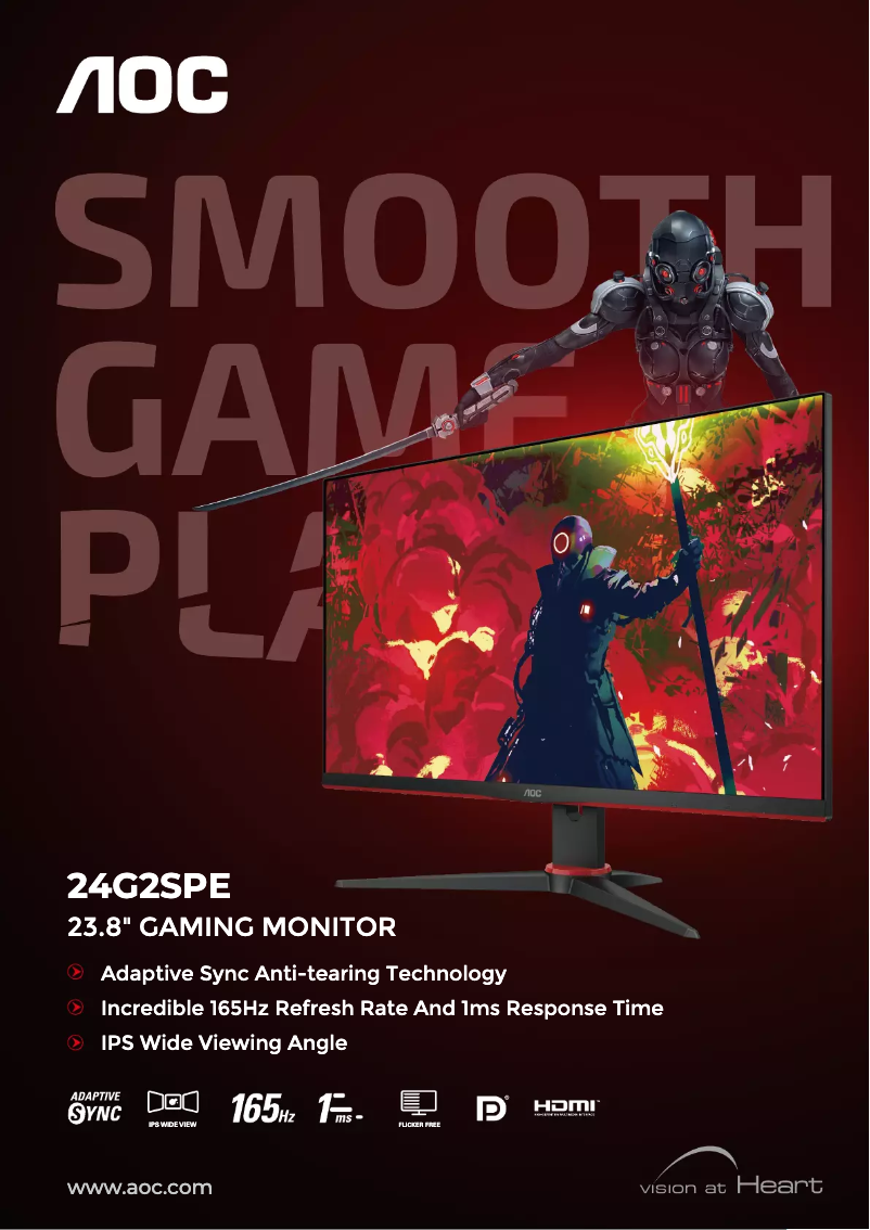 Página 1 del manual Folleto AOC 24G2SPE