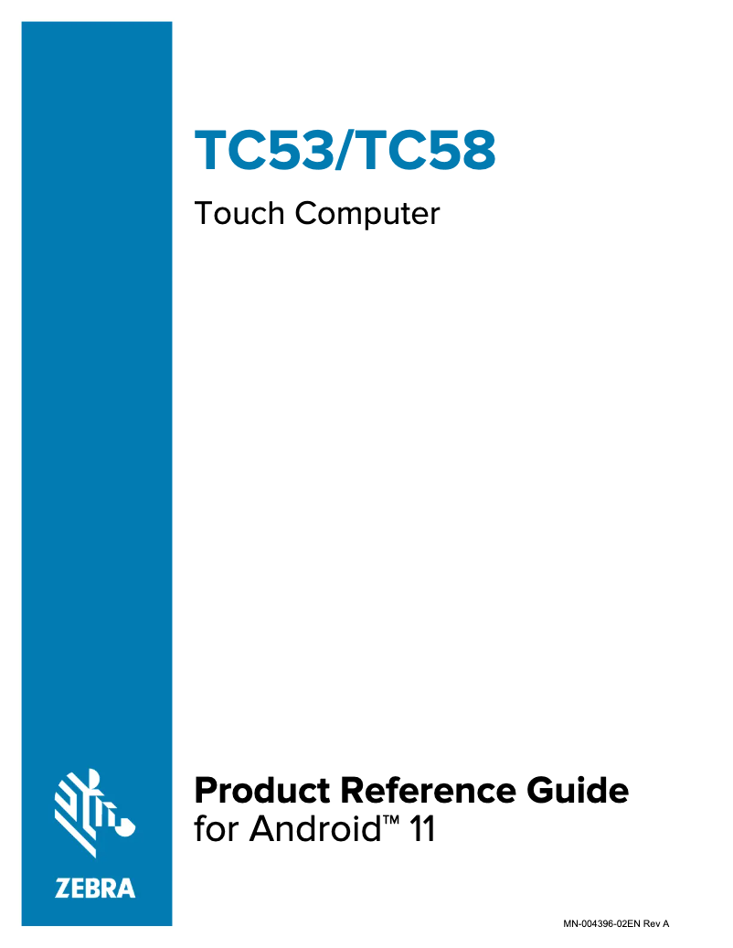 Page 1 de la notice Manuel utilisateur Zebra TC53