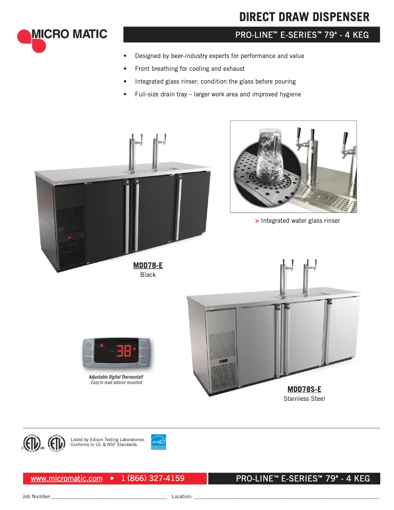 Página 1 del manual Ficha técnica Micro Matic MDD78-E