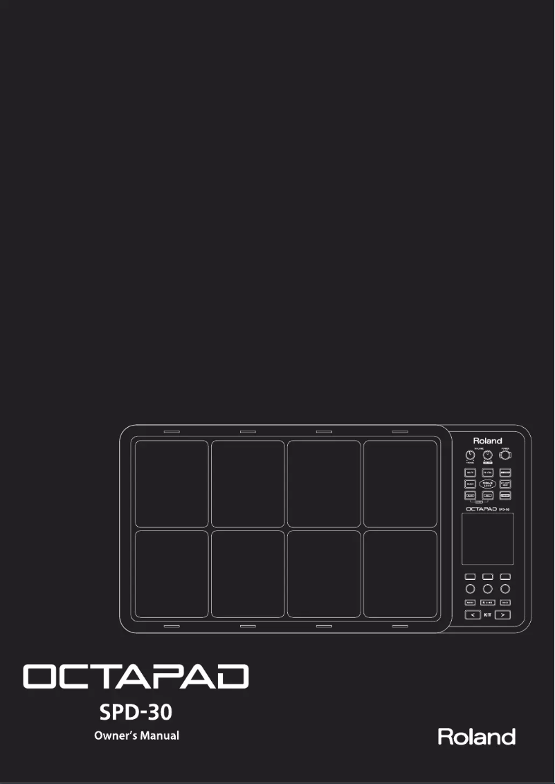 Page 1 de la notice Manuel utilisateur Roland Octapad SPD-30