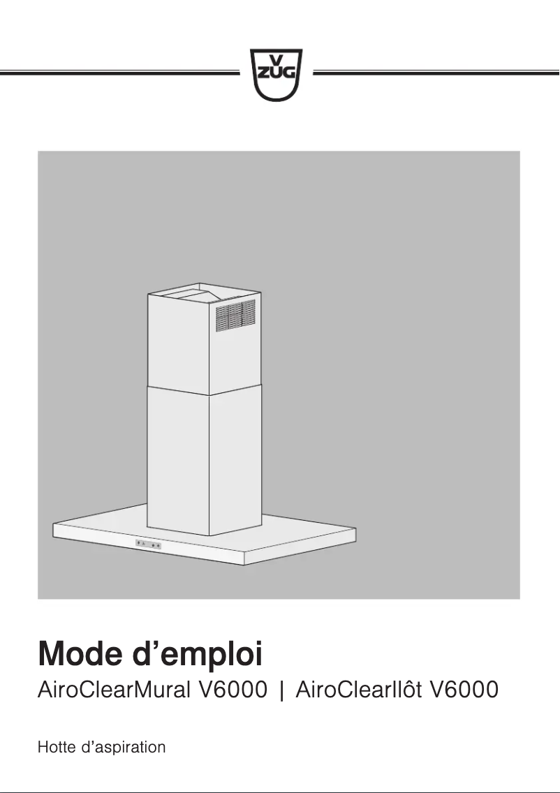 Página 1 del manual Manual de usuario V-Zug AiroClearIlot V6000