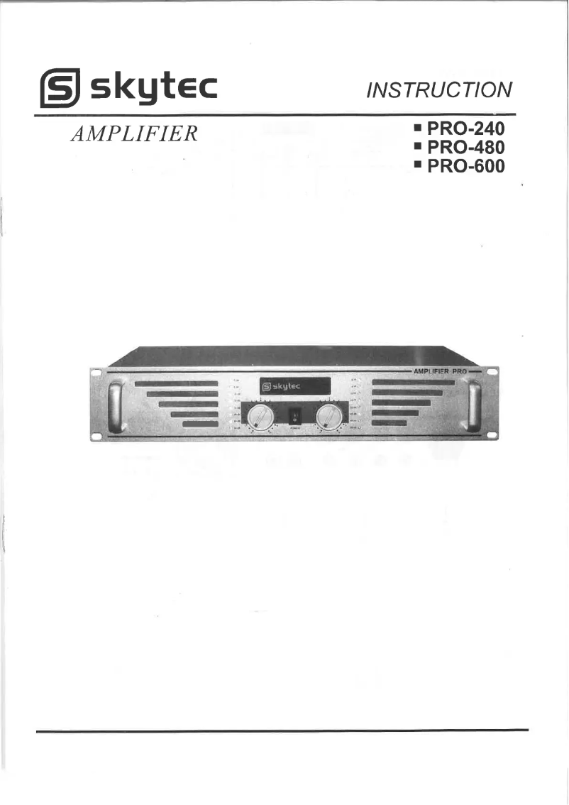 Page 1 de la notice Manuel utilisateur Skytec PRO-240