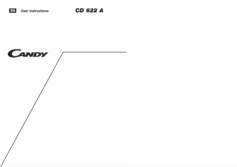 Page 1 of the manual User Manual Candy CD 622 UK
