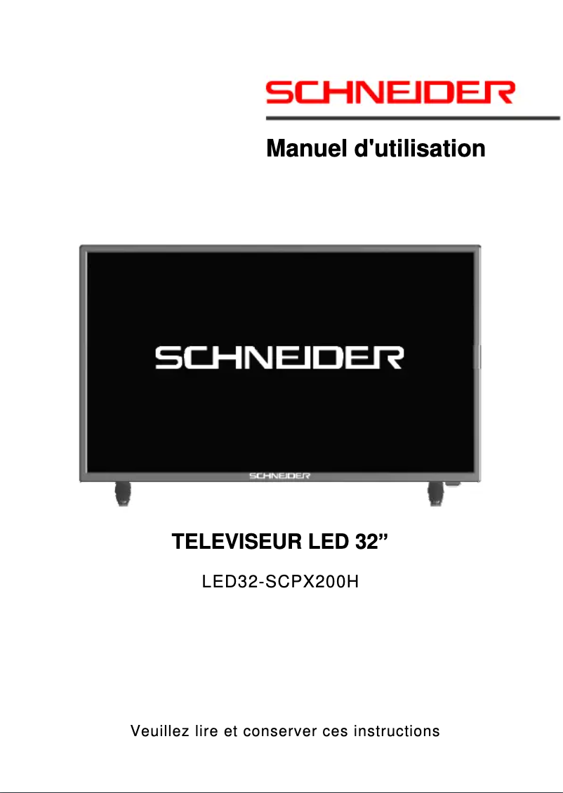 Page 1 de la notice Manuel utilisateur Schneider LED32-SCPX200H