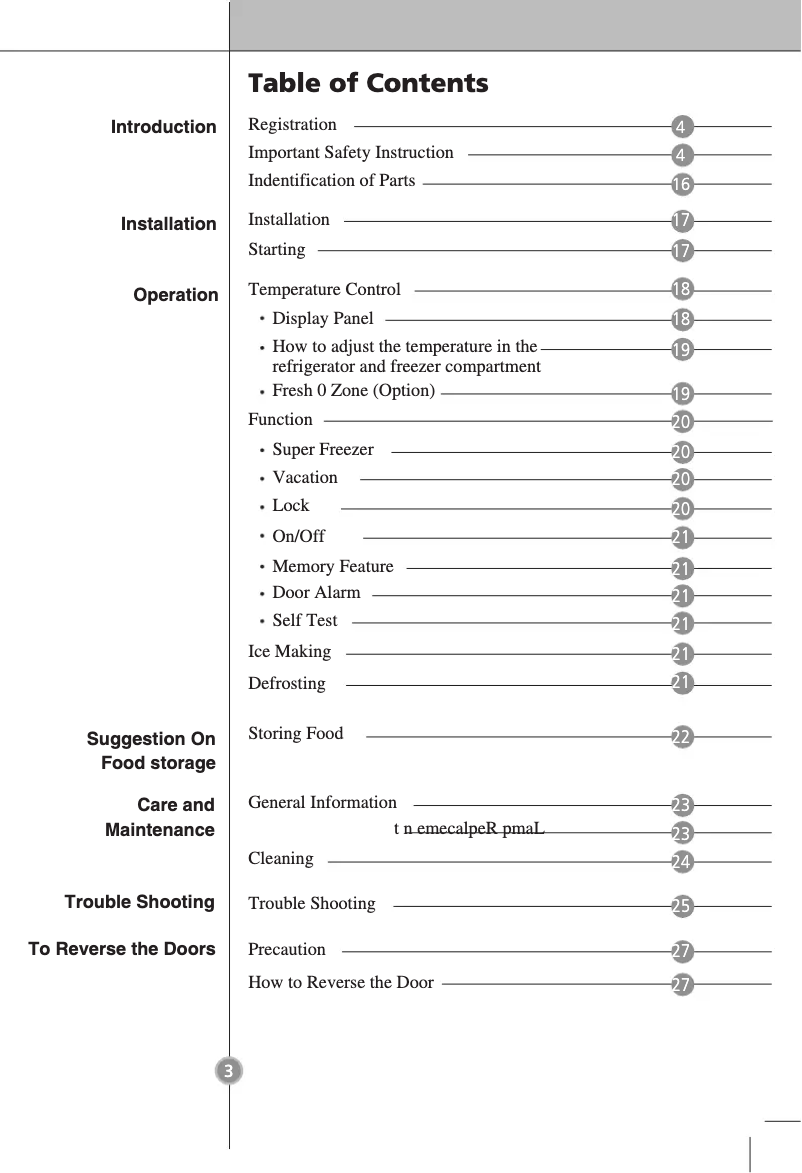 Page 1 de la notice Manuel utilisateur LG GC-B419