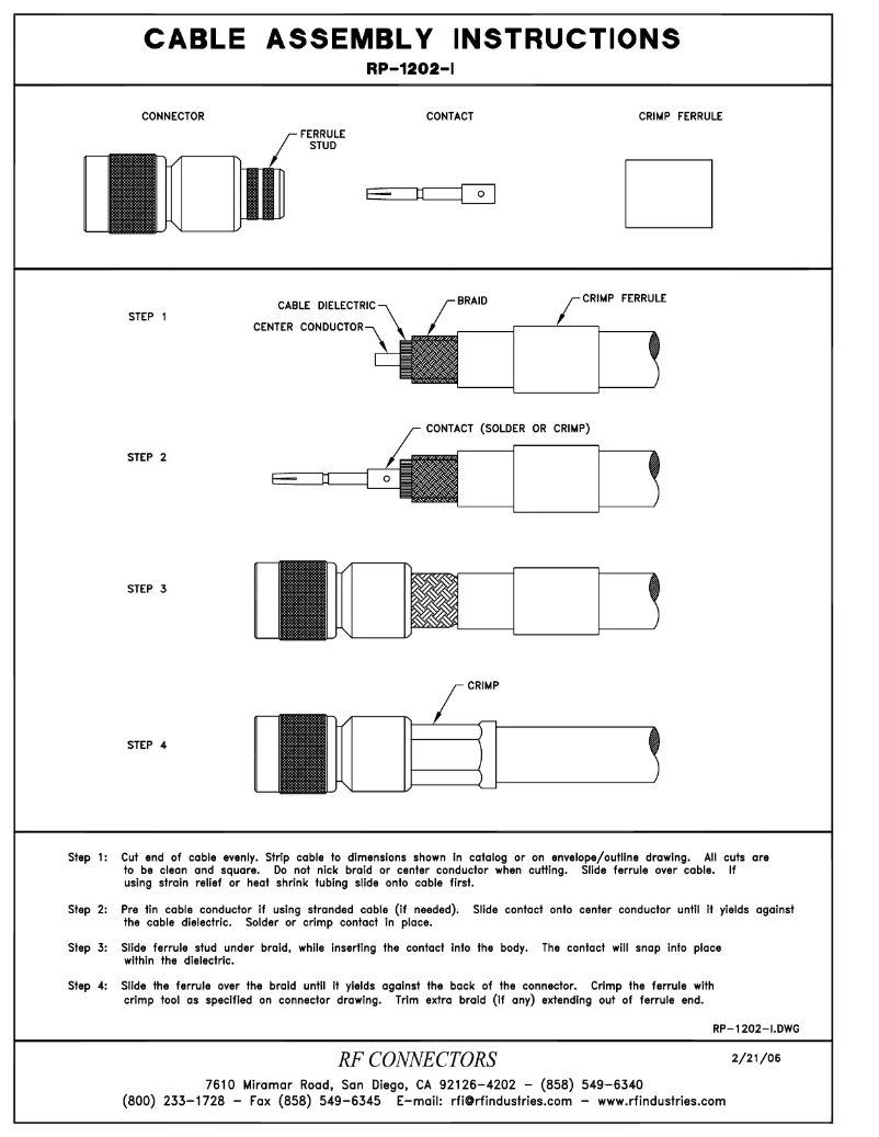 Page 1 de la notice Manuel utilisateur RF Elements RP-1202-I