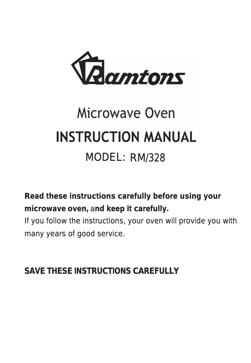 Página 1 del manual Manual de usuario Ramtons RM/328