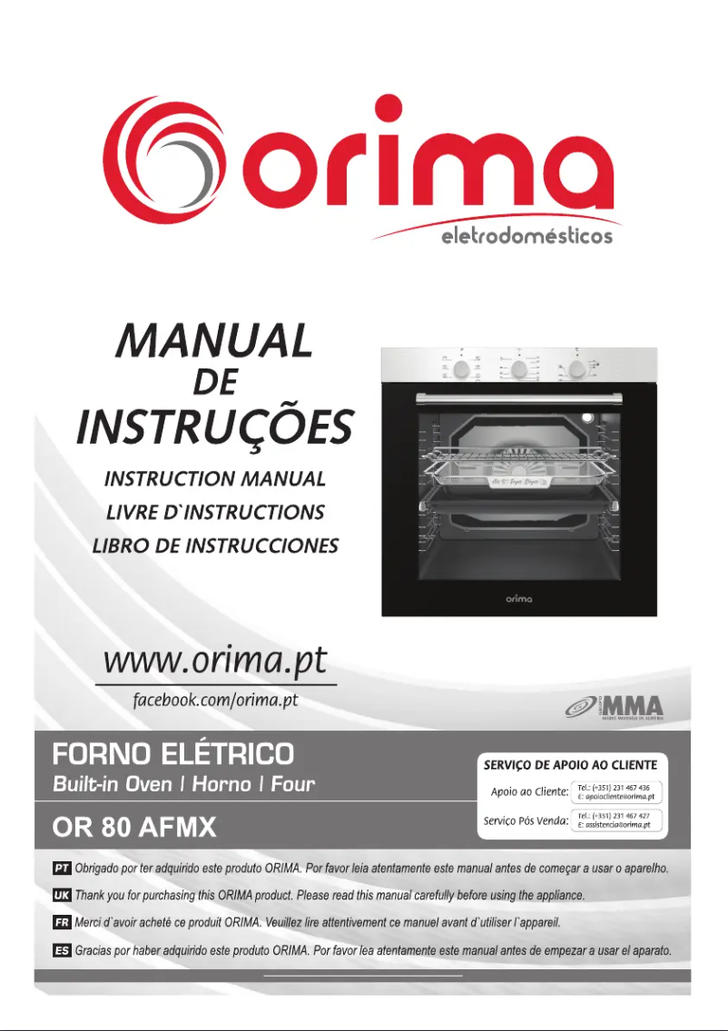 Page 1 de la notice Manuel utilisateur Orima OR-80-AFMX