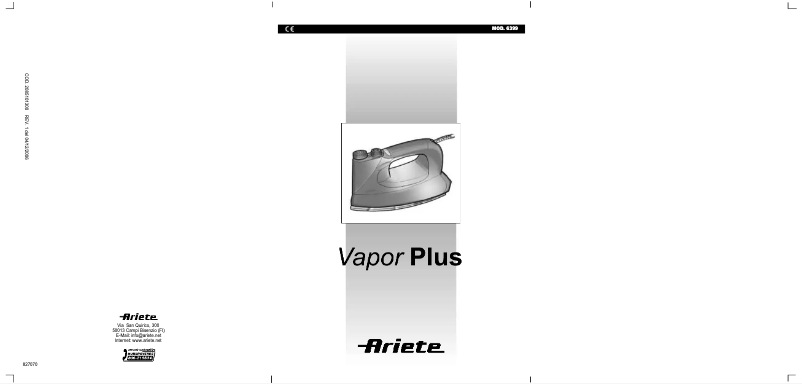 Page 1 de la notice Manuel utilisateur Ariete 6399