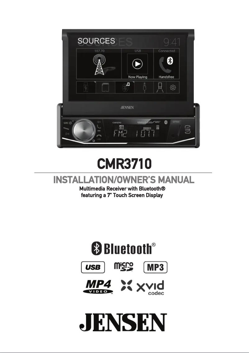 Page 1 de la notice Manuel utilisateur Jensen CMR3710