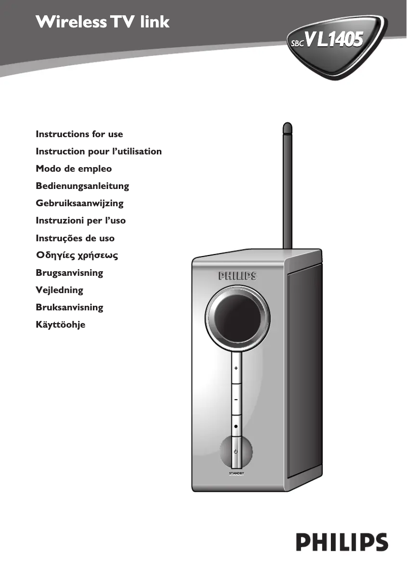 Page 1 of the manual User Manual Philips SBCVL1405