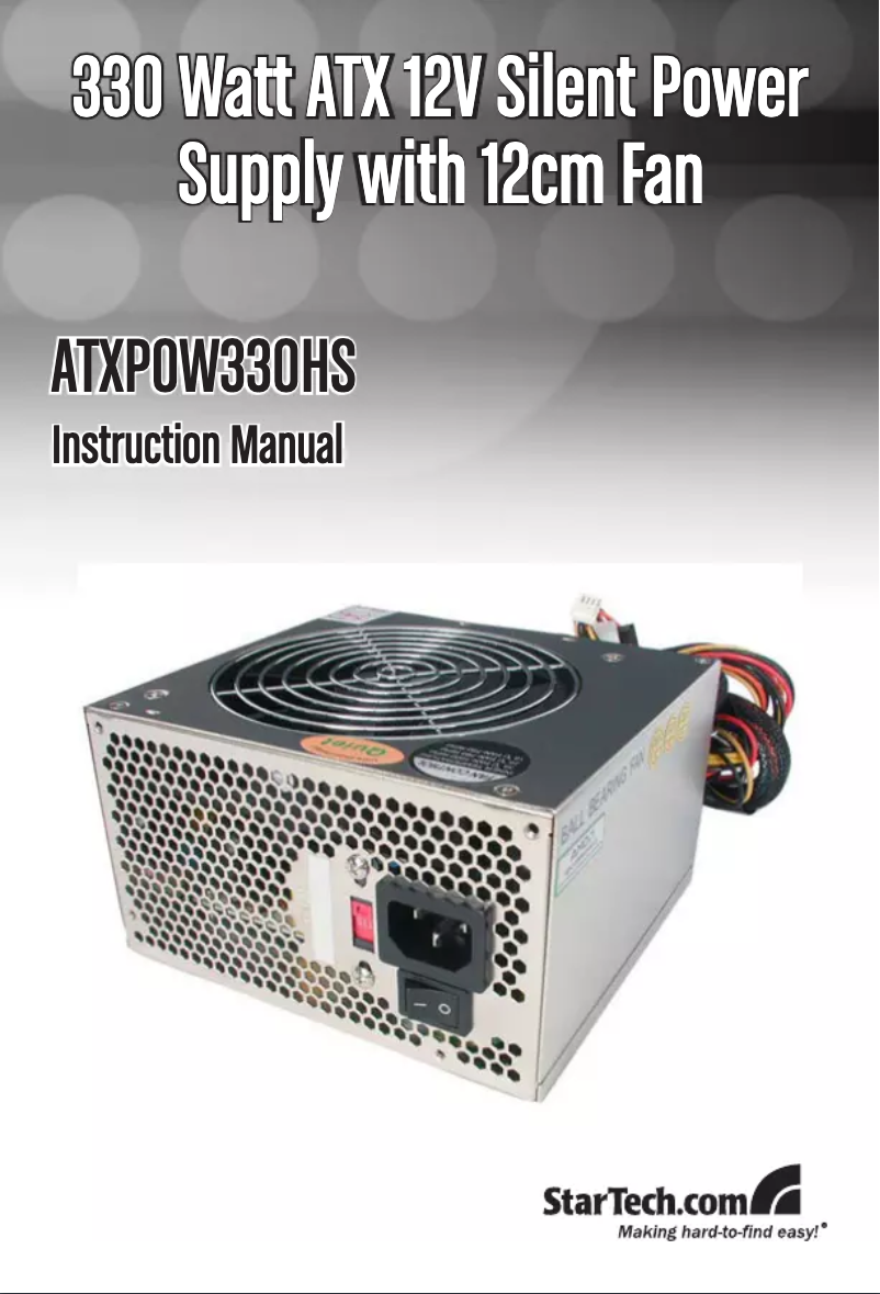 Page 1 de la notice Manuel utilisateur StarTech.com ATXPOW330HS